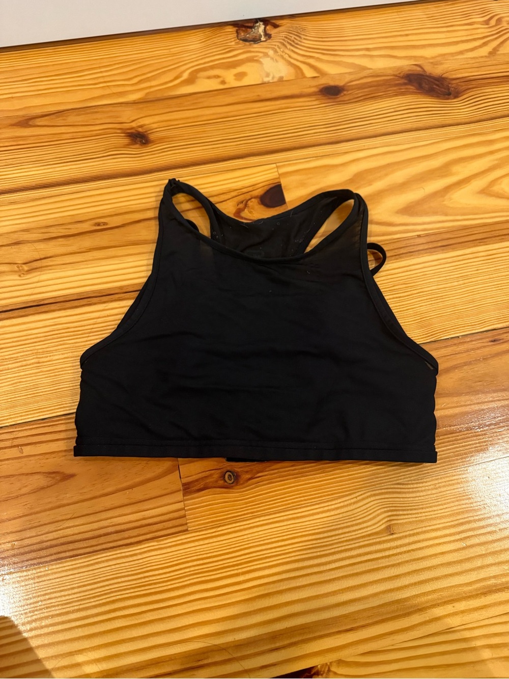 Gymshark Black High-Neck Racerback Sports Bra
